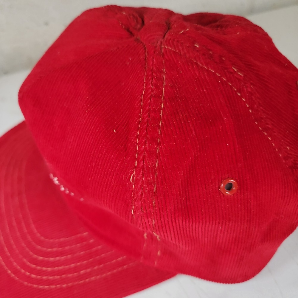 Ranken Technical College Ball Cap Hat‎ Adjustable Vtg Corduroy Red - Picture 3 of 6